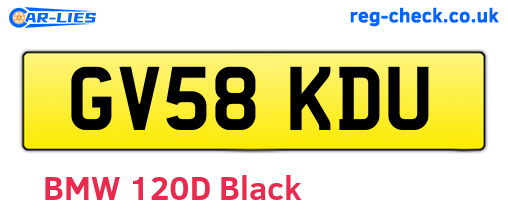 GV58KDU are the vehicle registration plates.