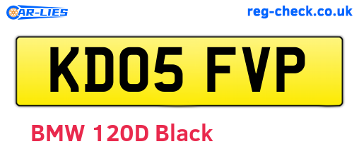 KD05FVP are the vehicle registration plates.