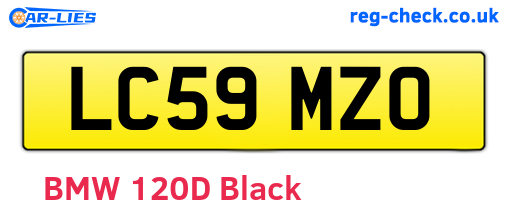 LC59MZO are the vehicle registration plates.