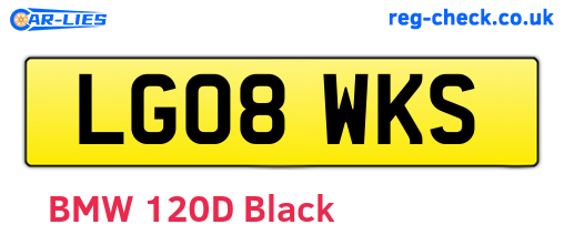 LG08WKS are the vehicle registration plates.