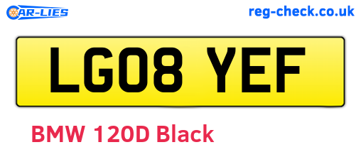 LG08YEF are the vehicle registration plates.