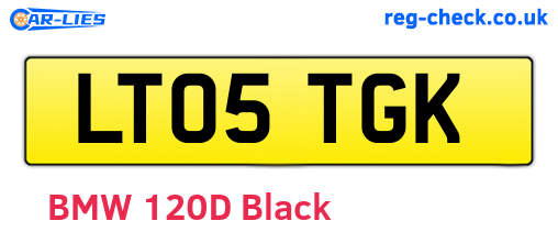 LT05TGK are the vehicle registration plates.