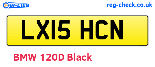 LX15HCN are the vehicle registration plates.
