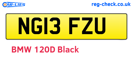 NG13FZU are the vehicle registration plates.