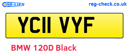 YC11VYF are the vehicle registration plates.