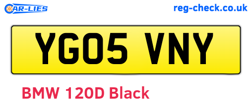 YG05VNY are the vehicle registration plates.