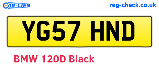 YG57HND are the vehicle registration plates.