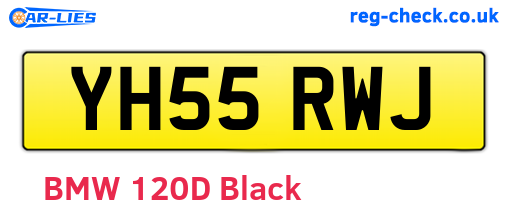 YH55RWJ are the vehicle registration plates.