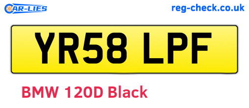 YR58LPF are the vehicle registration plates.