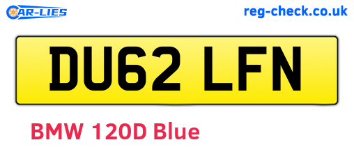 DU62LFN are the vehicle registration plates.