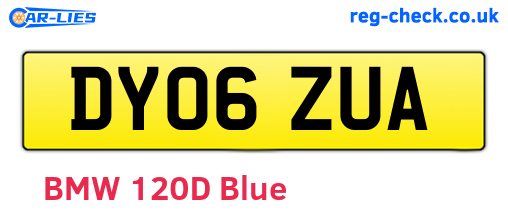 DY06ZUA are the vehicle registration plates.