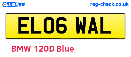 EL06WAL are the vehicle registration plates.