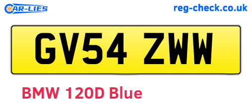 GV54ZWW are the vehicle registration plates.