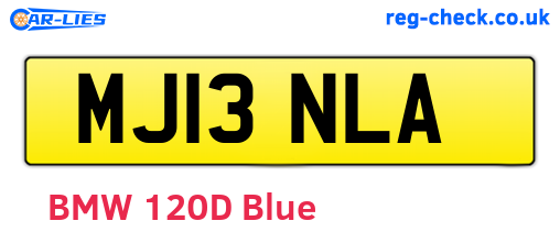 MJ13NLA are the vehicle registration plates.