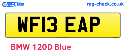 WF13EAP are the vehicle registration plates.