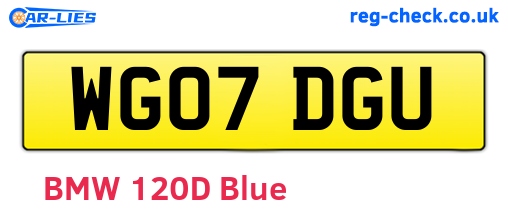 WG07DGU are the vehicle registration plates.