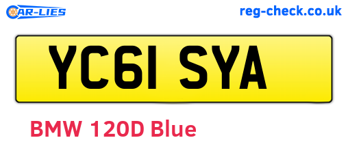 YC61SYA are the vehicle registration plates.