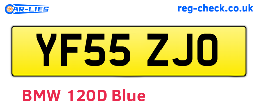YF55ZJO are the vehicle registration plates.