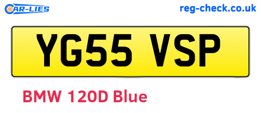 YG55VSP are the vehicle registration plates.