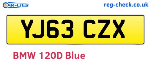 YJ63CZX are the vehicle registration plates.