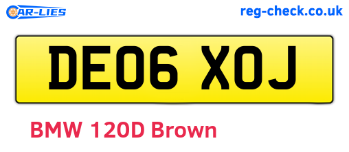 DE06XOJ are the vehicle registration plates.