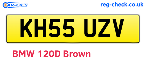 KH55UZV are the vehicle registration plates.