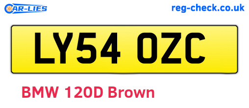 LY54OZC are the vehicle registration plates.
