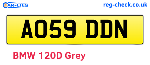 AO59DDN are the vehicle registration plates.