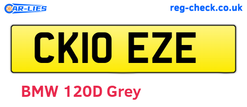 CK10EZE are the vehicle registration plates.