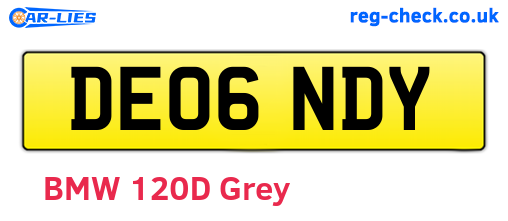 DE06NDY are the vehicle registration plates.