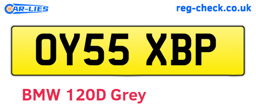 OY55XBP are the vehicle registration plates.