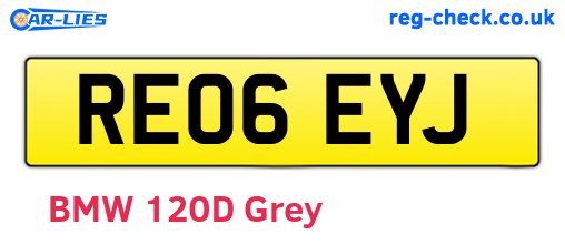 RE06EYJ are the vehicle registration plates.