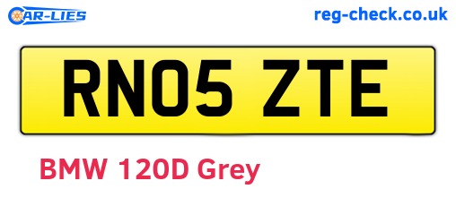 RN05ZTE are the vehicle registration plates.