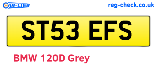 ST53EFS are the vehicle registration plates.