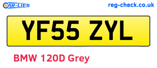 YF55ZYL are the vehicle registration plates.