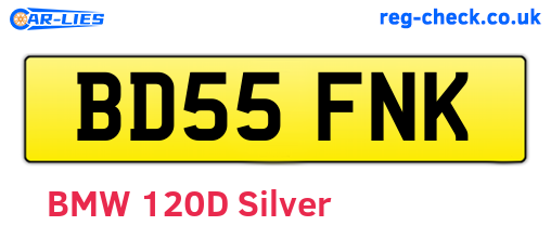 BD55FNK are the vehicle registration plates.