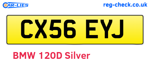 CX56EYJ are the vehicle registration plates.