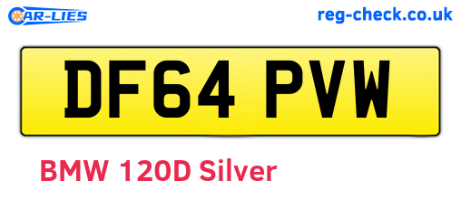 DF64PVW are the vehicle registration plates.