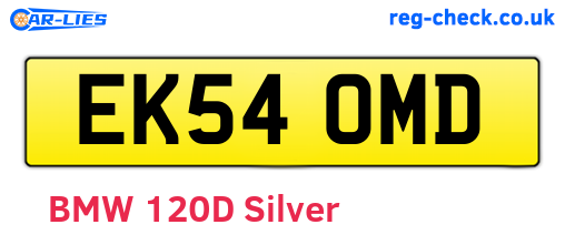 EK54OMD are the vehicle registration plates.
