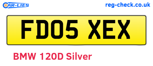 FD05XEX are the vehicle registration plates.