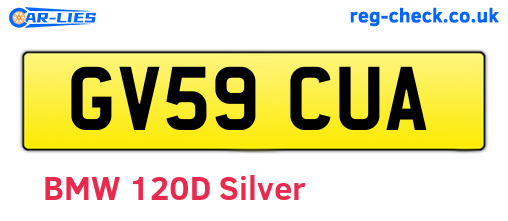GV59CUA are the vehicle registration plates.