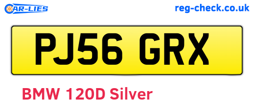 PJ56GRX are the vehicle registration plates.