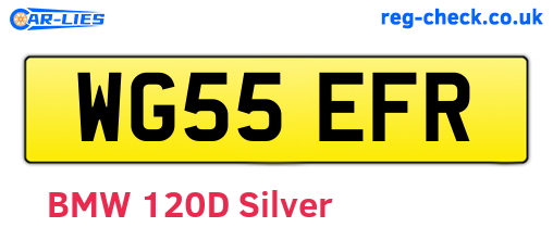 WG55EFR are the vehicle registration plates.
