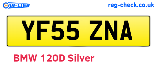 YF55ZNA are the vehicle registration plates.