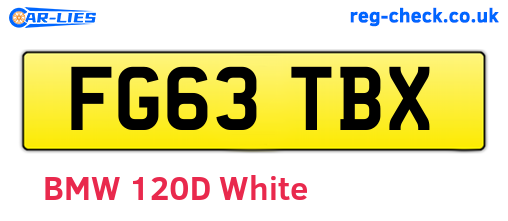 FG63TBX are the vehicle registration plates.