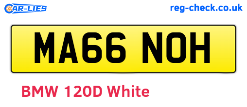 MA66NOH are the vehicle registration plates.