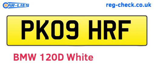 PK09HRF are the vehicle registration plates.