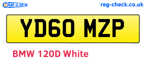 YD60MZP are the vehicle registration plates.