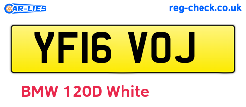 YF16VOJ are the vehicle registration plates.