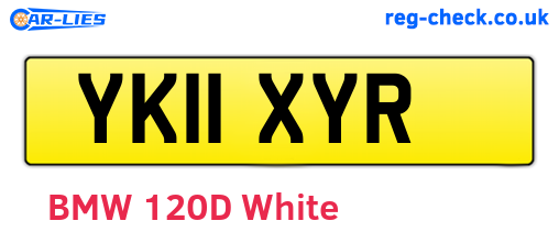 YK11XYR are the vehicle registration plates.